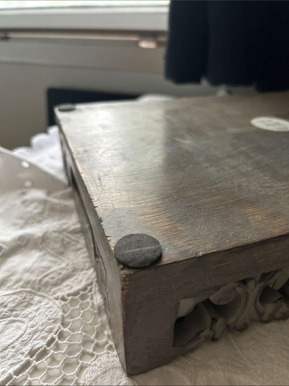 Rustic Gray Wooden Decorative Tray - Picture 6 of 8